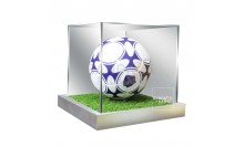 ลูกฟุตบอล-กรอบกล่องอะคริลิคใส่ลูกบอลสะสม เปิด-ปิดได้